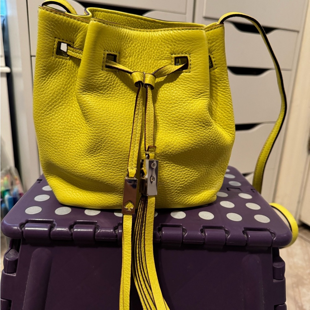kate spade small neon bucket bag
